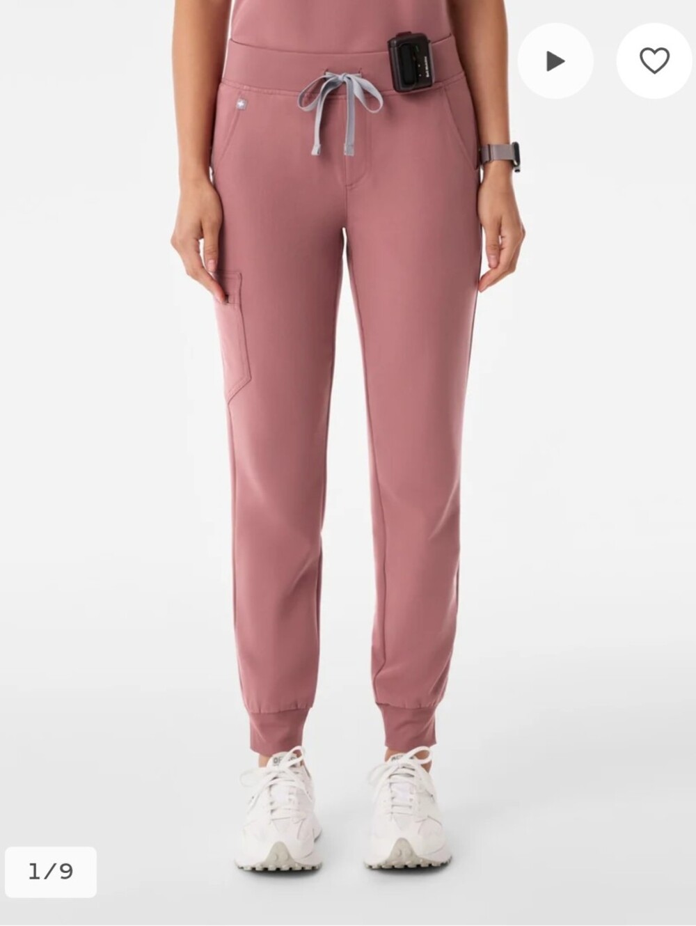 FIGS Zamora Jogger Scrub Pants Women Maeve Pink XL Petite Technical Collection